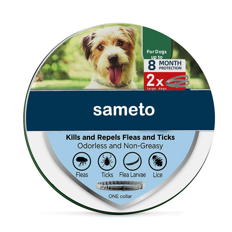Flea and Tick Collar for Large Dogs – 8-Month Protection – Adjustable Waterproof Design
