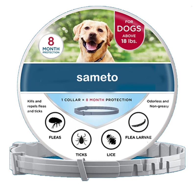 Flea and Tick Collar for Large Dogs – 8-Month Protection – Adjustable Waterproof Design
