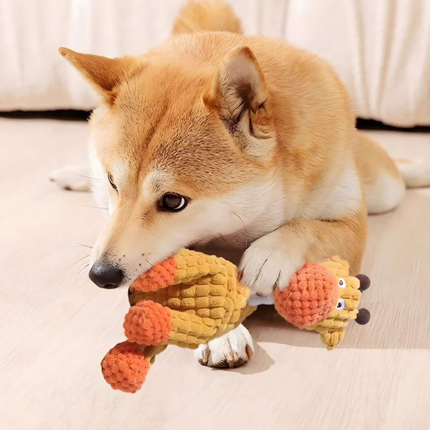 2025 Upgrade Indestructible Squeaky Plush Dog Toys for Aggressive Chewers – Crinkle Interactive Teething Toys for Small, Medium & Large Breeds