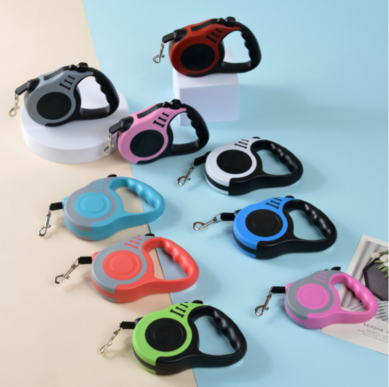 UG 360° Tangle-Free Retractable Dog Leash – 10ft/16ft Heavy Duty Nylon Tape Leash – One-Handed Brake, Pause & Lock – 19 Colors Available