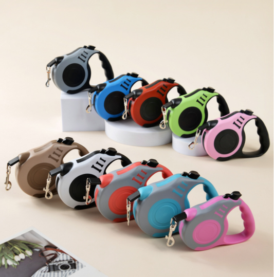 UG 360° Tangle-Free Retractable Dog Leash – 10ft/16ft Heavy Duty Nylon Tape Leash – One-Handed Brake, Pause & Lock – 19 Colors Available