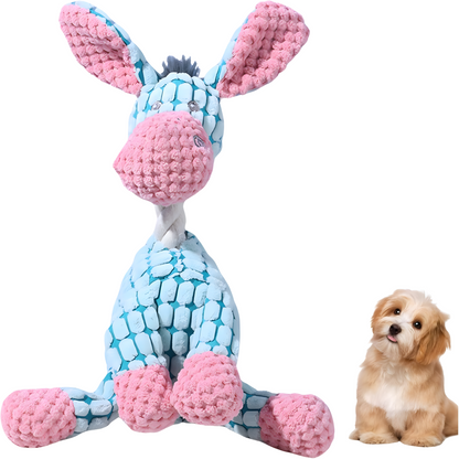 2025 Upgrade Indestructible Squeaky Plush Dog Toys for Aggressive Chewers – Crinkle Interactive Teething Toys for Small, Medium & Large Breeds
