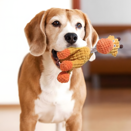 2025 Upgrade Indestructible Squeaky Plush Dog Toys for Aggressive Chewers – Crinkle Interactive Teething Toys for Small, Medium & Large Breeds