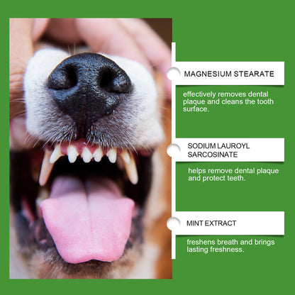 Yegbong Dog Teeth Cleaning Powder – Plaque & Tartar Remover, Breath Freshener with Natural Enzymes, Seaweed & Probiotics – 60-Day Supply